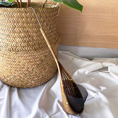 Panwa Handmade 100% Thai Bamboo Woven 4 Inch Hanging Orchid Basket - Set Of 6 Multi-Purpose Bird Nest Style Plant Hangers For Trellis Or Gazebo - Indoor/Outdoor Flower Planter (Natural Brown) #TOP3