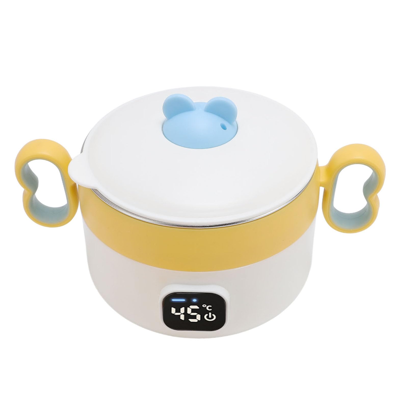 Luqeeg Contenitore Termico per Pranzo da Ufficio e Casa, 450ml, per | Termostato intelligente, ricaricabile tramite USB, acciaio inossidabile 316, batteria da 6000 mAh, ciotola scaldavivande