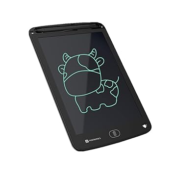 Portronics Ruffpad 8.5E Re-Writable LCD Writing Pad with Screen 21.5cm (8.5-inch) for Drawing, Playing, Handwriting Gifts for Kids & Adults(Black)