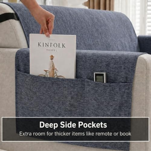 Image of STITCHNEST 'LuxeFit Series' 2 Seater Sofa Cover | Full Coverage with Armrest Pocket | Elegant Woven Fabric, Washable & Durable for Modern Living