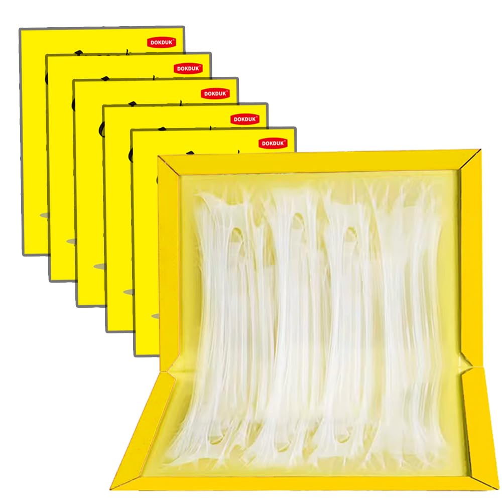 6 Pack Insect Catcher Trap, Sticky Pads, Sticky Board Trap, Extra Strong Sticky Pads for Indoor Outdoor Home Kitchen Garden and Office