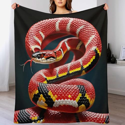 Couverture en serpent 3D microfibre plaid chaud lit adulte - 2