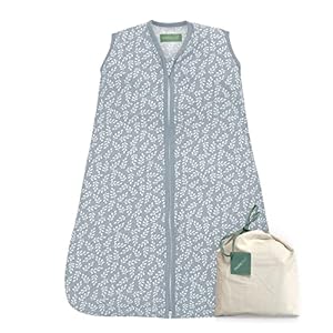 molis&co. Babyslaapzak. 0,5 TOG. Maat: 70 cm (0 – 6 maanden). Ideaal voor de zomer. Blue Garden. 100% goedkoop katoen (GOTS).