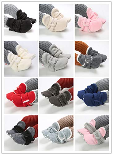 myppgg Baby Boy Girl Fleece Booties Newborn Cozy Winter Warm Socks Toddler Non-Slip Soft Sole Crib Shoes…2