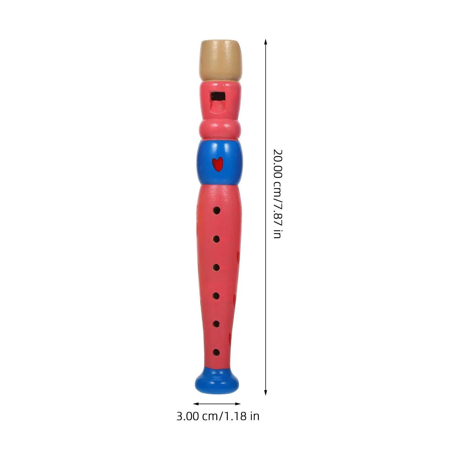 6 otworowy Drewniany Flet Prosty Instrument Dla Początkujących Żywe Kolory Drewniany Flet Prosty
