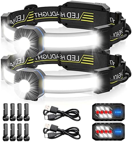 Spriak LED Headlamp, 1000lumens 230° Widebeam Headlight, USB Rech...