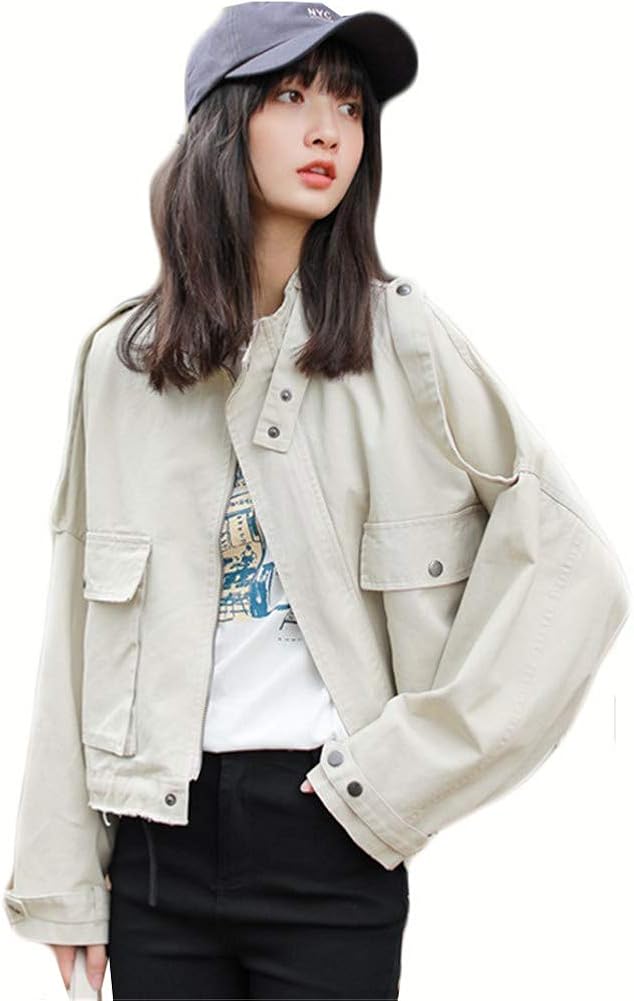 ディーハウ 春服 レディース ジャケット ブルゾン カッコイイ コート アウター 軽量 スカジャン トップス 長袖 べスボールジャケット 薄手 ミリタリー Ma 1 通勤 アウトドア 通学 お出かけ 羽織り ジャンパー 韓国ファッション スタジャン