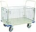 Wesco 270461 Steel Wire Caged Platform Truck, Rubber Wheels, 1,100-lb. Load Capacity, 40" Handle Height, 48" x 30"