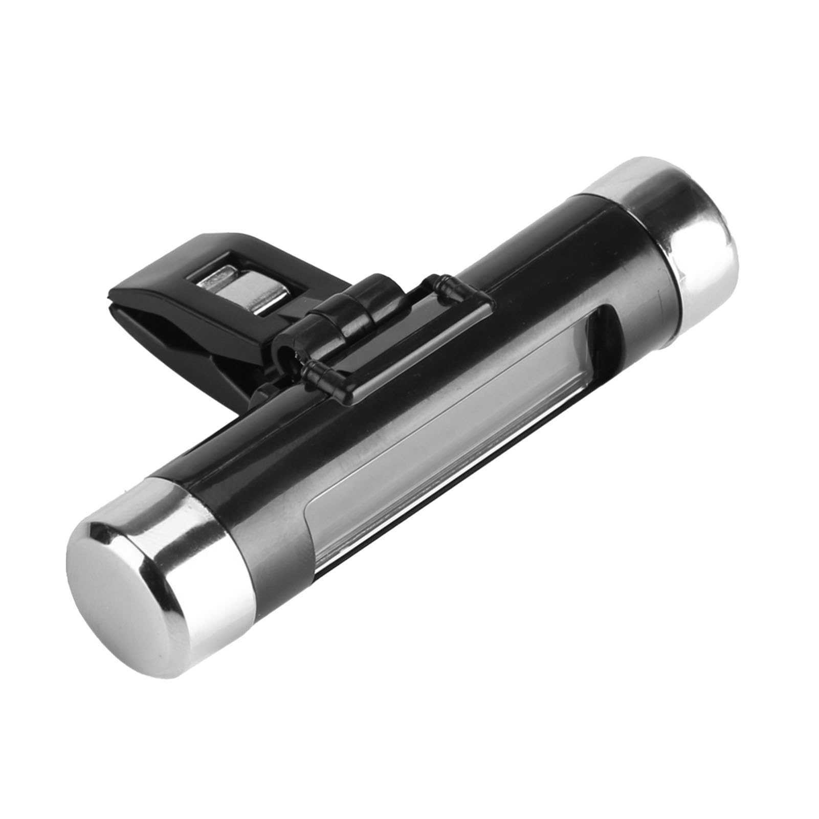 Yctze Digital LCD Thermometer Automotive Backlight Clock Monitor with ClipOn Design for Cars and Trucks, Luminous Vent Clock, Dashboard StickOn Clock for Auto (White Background)