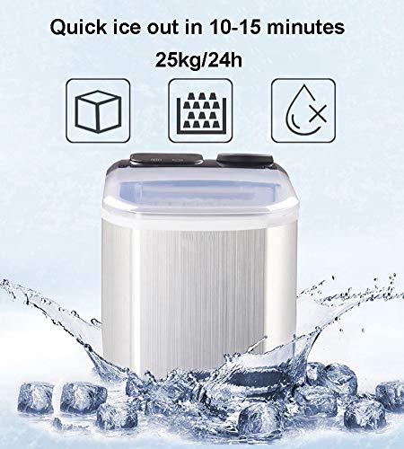 Eiswürfelmaschine MM Arbeitsplatten-Eiswürfelmaschine, 2,2 L Tank, 25 Kg EIS In 24 Stunden, Elektrische Hochleistungs… – Bild 4