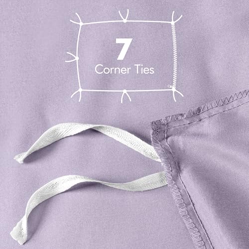Utopia Bedding Duvet Cover King Size - 3 Piece with Zipper Closure - 1 Comforter Cover 104X90 Inches & 2 Pillow Shams 20X36 Inches (Lavender) Comforter Not Included