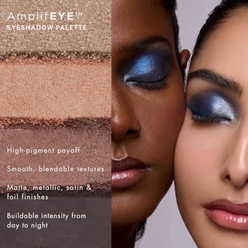 Image of HYUE AmplifEYE Eyeshadow Palette - 6 Shades |Nude Rebellion| Highly Pigmented Shades | Matte, Metallic, Satin & Foil | Long Lasting | Smooth Blendable Texture | All Skin Types