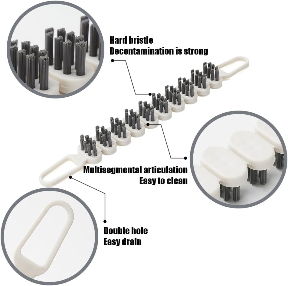 TCCO 3 Pcs Crevice Cleaning Brush, Bathroom Gap Cleaning Brush, Clean The Dead Corners of Bathroom Kitchen Tiles, Multifunctional Window Slots, Multi-Purpose Door Window Track Deep Cleaning Brush 2