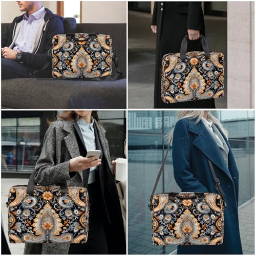 Maletín para portátil 16 pulgadas Paisley Ethnic Boho impermeable miniatura 2