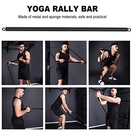 BESPORTBLE Pilates Stick Metal Heacy Duty Exercício Elástico Pulling Yoga Stick para Emagrecimento E