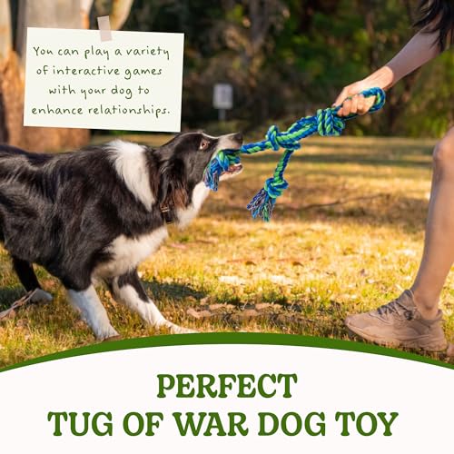 SHARLOVY 2 Pack Dog Rope Toys for Large Dogs, Heavy Duty Dog Chew Toys for Aggressive Chewers, Durable Cotton Tug of War Dog Rope Toy for Medium to Large Breed Teeth Cleaning, Boredom, Training SHARLOVY 2 Pack Dog Rope Toys for Large Dogs, Heavy Duty Dog Chew Toys for Aggressive Chewers, Durable Cotton Tug of War Dog Rope Toy for Medium to Large Breed Teeth Cleaning, Boredom, Training