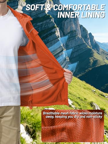 Image of SWISSWELL Mens Rain Jacket & Coats Packable Lightweight Waterproof Rain Shell Hooded for Golf Travel Hiking