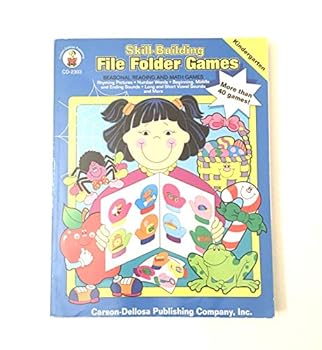 Paperback Skill-Building File Folder Games Kindergarten (Seasonal Reading and Math Games More than 40 Games !) Book