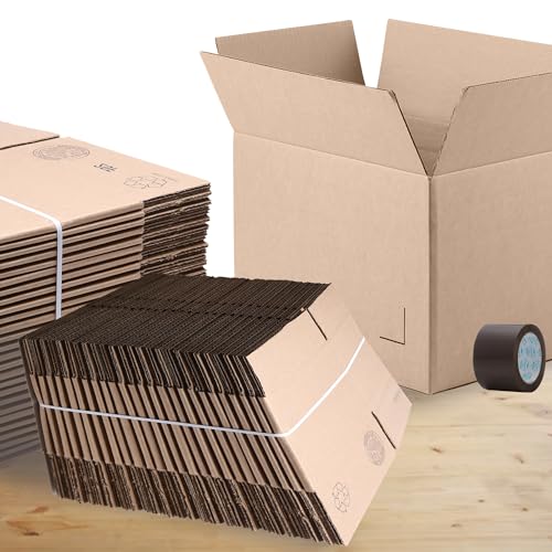 Image of The Boxery 12x12x6'' Shipping Boxes Brown /Kraft Corrugated Cardboard Shipping Boxes 25-Pack | Mailing, Packing, Moving & Storage -Durable-Eco-Friendly, Recyclable-Made in the USA