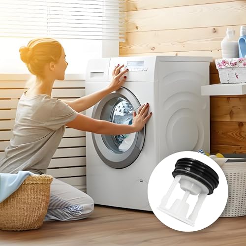 Flusensieb Ersatz für Waschmaschinen von Bauknecht, Whirlpool, Indesit - Kompatibel mit Teilenummern 481248058385 & C00312342 -Filter Filtereinsatz für Pumpe Ablaufpumpe, Schutz der Laugenpumpe