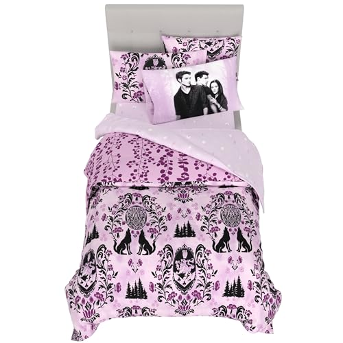 Image of Twilight The Saga Bedding Set, Twin Size 5 Piece Reversible Comforter and Sheet Set with Sham, (Officially Licensed Product) by Franco