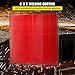 Mophorn Welding Screen with Frame 6' x 6', Welding Curtain with 4 Wheels, Welding Protection Screen Red Flame-Resistant Vinyl, Portable Light-Proof Professional