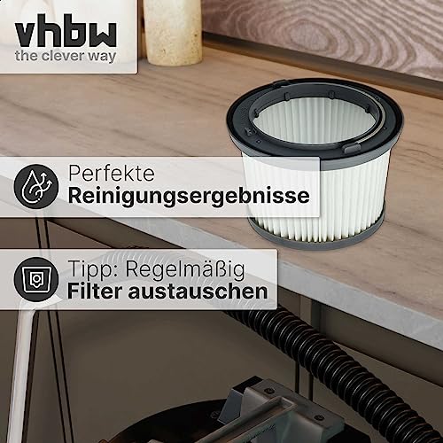 vhbw Zubehör Patronenfilter kompatibel mit Black und Decker Dustbuster Pivot PV1820L, PD1020, PD1020L, PD1420, PD1420LP, PD1820, PD1820L - Kartuschenfilter, Rundfilter, Ersatzteil