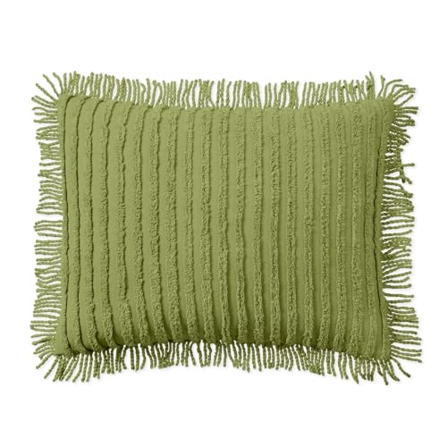 Image of BrylaneHome Chenille 100% Cotton Sham - Standard, Sage
