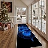 Dppyuxa Musik Trommel Teppich Läufer Rockmusik Instrument Waschbar & rutschfest, Küchenteppich für Küche, Flur Flurteppich Lang D Stil Gitarre Küchenläufer Schmutzabweisend 80x200 cm