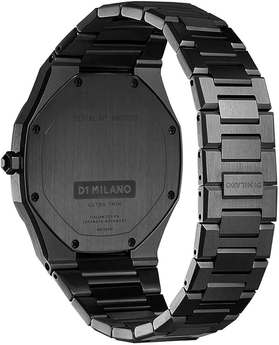 Orologio D1 Milano Unisex AUTB02 Quarzo Acciaio Ultra Thin Brunito Nero Orologio D1 Milano Unisex AUTB02 Quarzo Acciaio Ultra Thin Brunito Nero