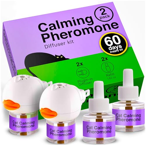 Cat Pheromones Calming Diffuser - 2-Pack - Stress...