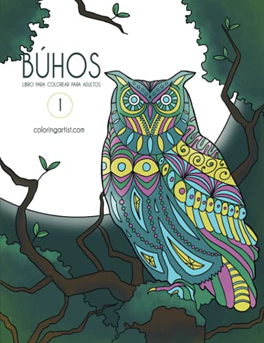 Búhos libro para colorear para adultos...