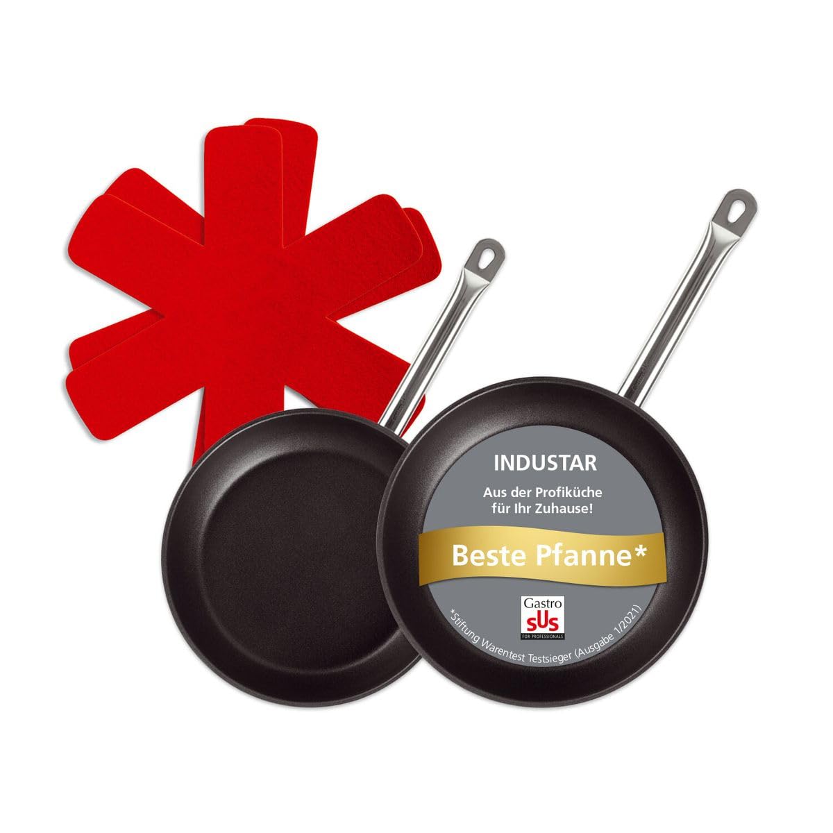 Testsieger-Set Industar (GastroSUS, DIAMAS-PRO beschichtet) – 3-tlg, 28 cm Ø Bratpfanne