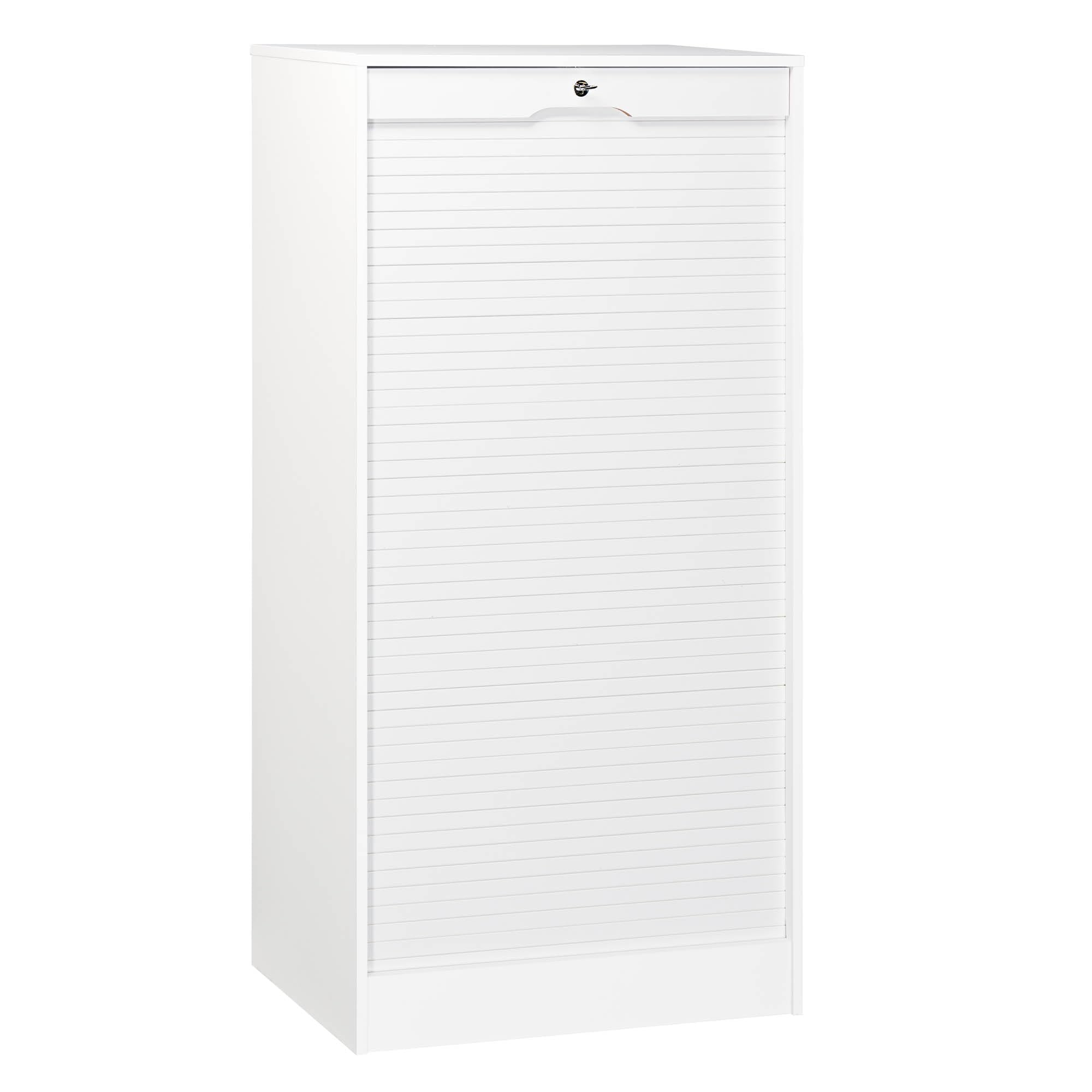 Générique Classeur à Rideau Double Bois H 140 cm (Blanc)