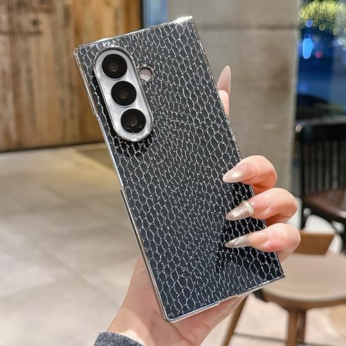 Coque Samsung Galaxy Z Fold 7 en PC rigide antichoc imprimé serpent argenté
