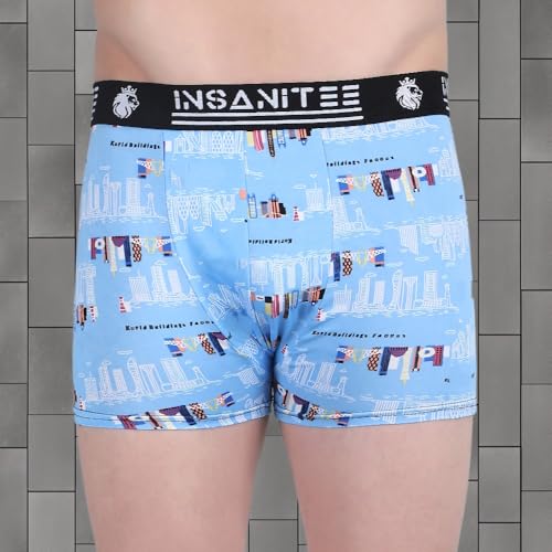 Image of Men's Nylon Stretch Printed Trunk | Ultra-Soft, Breathable Innerwear for Men | Stylish & Supportive Fit
