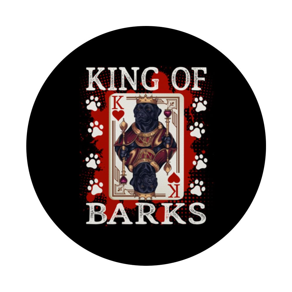King of Barks & King of hearts Labrador Retriever Dad PopSockets Swappable PopGrip, Black - Image 3