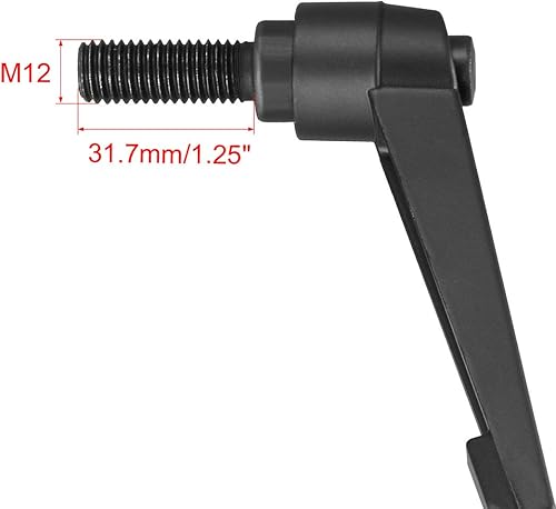 Miniatura 46 de uxcell M8 x 1.260 in Mango de sujeción ajustable Palanca de sujeción Rosca Botón de trinquete macho roscado Perillas de bloqueo Tornillo giratorio