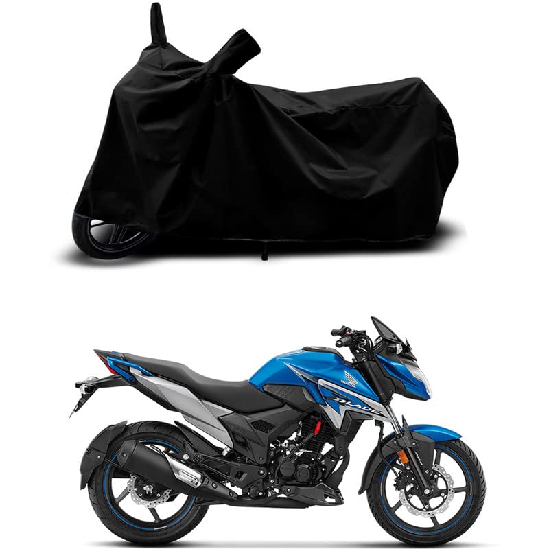 Image of 100% Scratchproof /UV-Rays /Heat Protection /Birds Dropping /Water Resistant /Dust Proof /Waterproof /Full Bike Scooty Two Wheeler Body Cover Compatible for Honda X-Blade BS6 All Varients[Black]