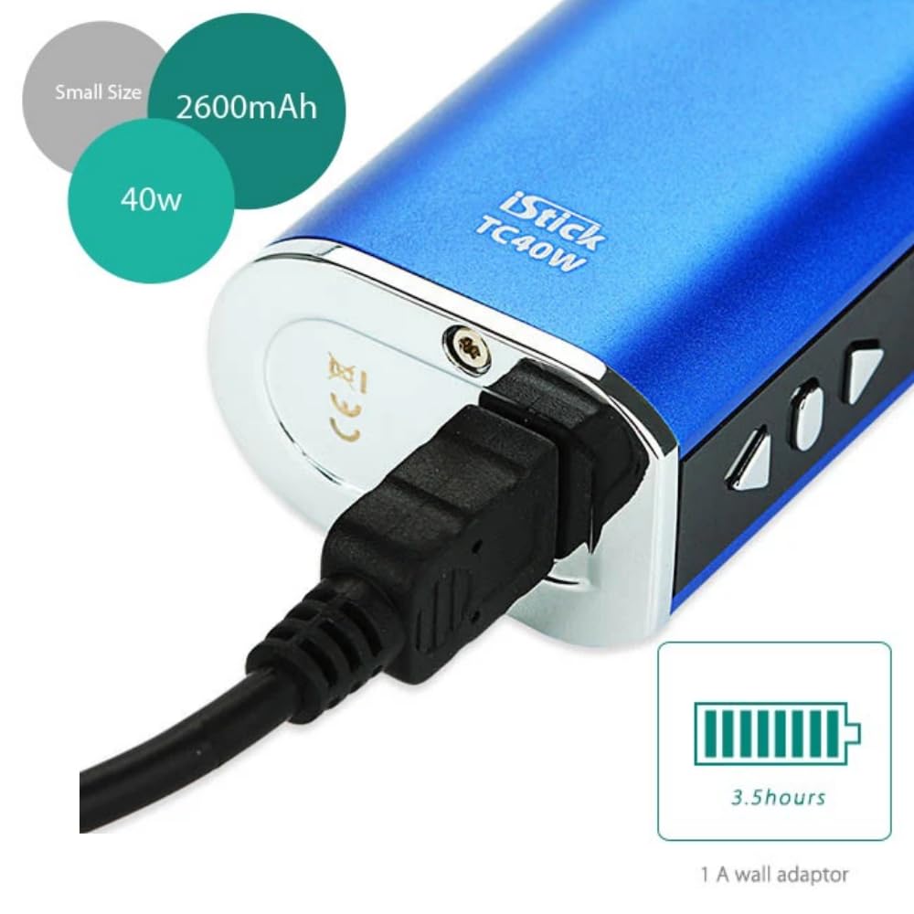 E.leaf iStick TC 40W Batterie Vape Box Mod (Bleu) - Batterie 2600mAh  intgre pour cigarette lectronique, sans nicotine : Amazon.fr: High-Tech