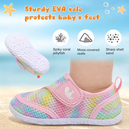 Image of FEETCITY Toddler Water Shoes Boys Girls Swim Shoes Quick Dry Kids Aqua Socks Barefoot for Beach Swimming Pool