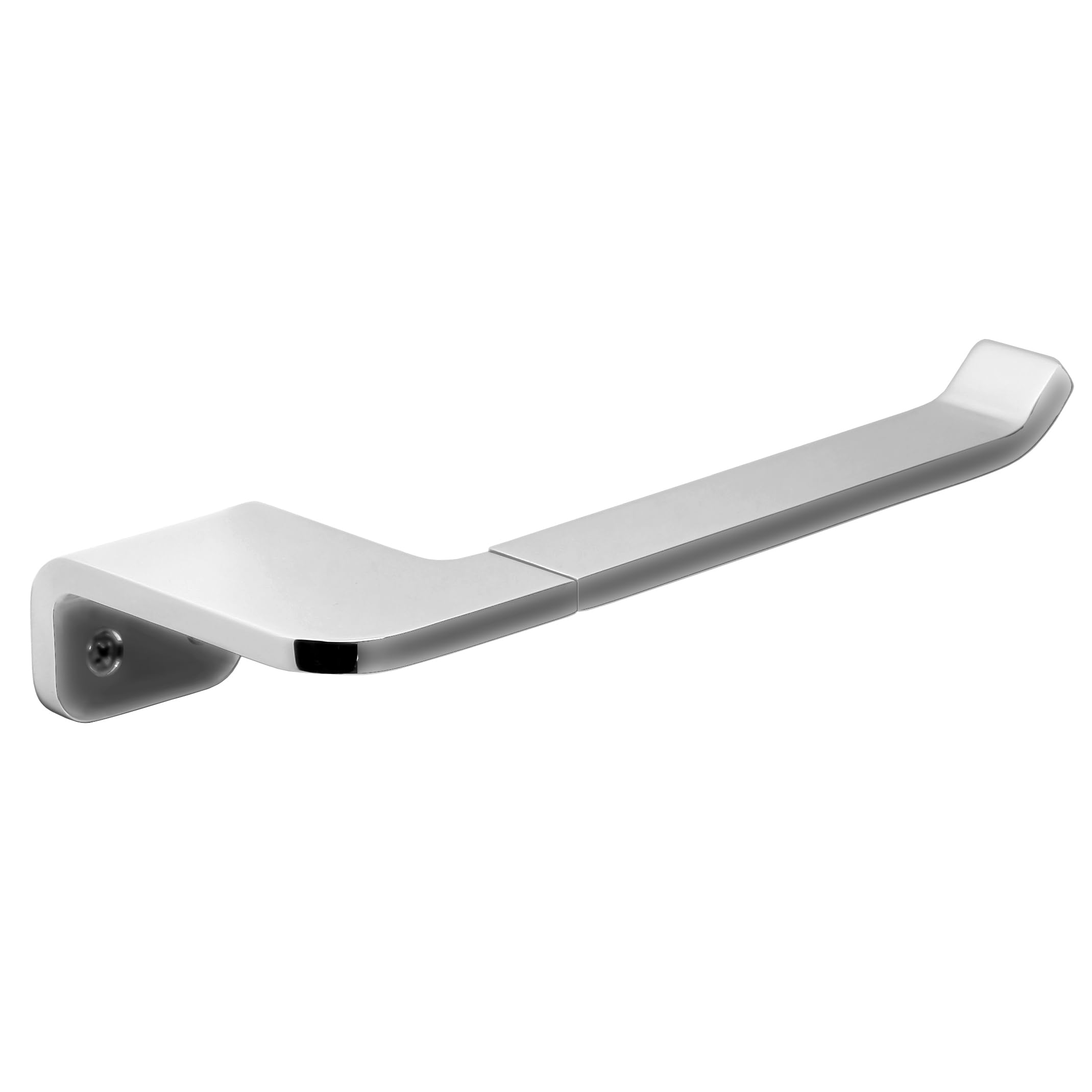 TATAY Toilet Roll Holder without Lid for Toilet Paper Flat, in Matt anodised Aluminium, Double Fixing System, Screws and Glue & Fix System, without Drilling. Size 7 x 3 x 16,5 cm