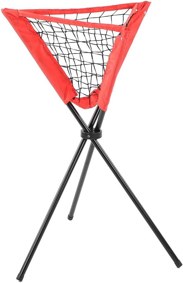 Baseball Practice Net, Powder‑Coated Folding Frame, Oxford Cloth, Triangle Set Ball Net Bag, for Practicing, Throwing Trainers Playing