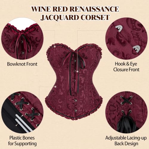 Image of frawirshau Women's Overbust Costume Corset Renaissance Victorian