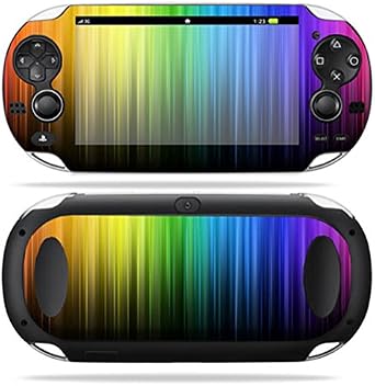 MightySkins Skin Compatible with PS Vita PSVITA PlayStation Vita Portable wrap Sticker Skins Rainbow Streaks
