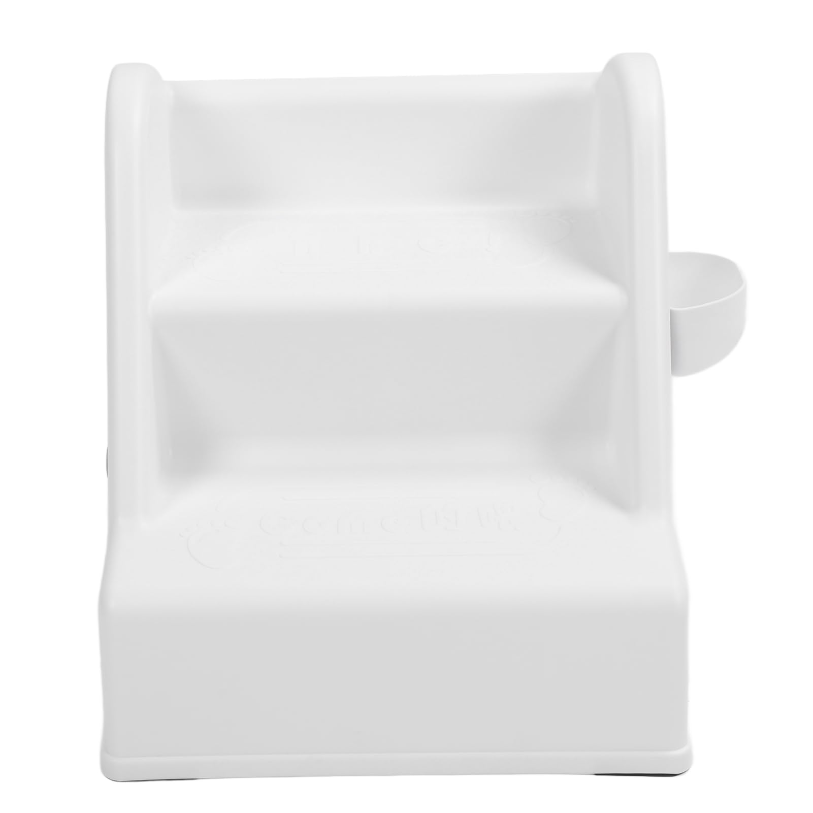 2-Stufen-Badezimmerhocker für mit Seitlichen Körben für das Töpfchentraining. Tritthocker für Kinderutensilien. Material: Kunststoff (Weiß)