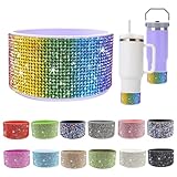 Diamond Glitter Silicone Boot for Stanley Cup 20-30oz, Simple Modern Trek 30oz Tumbler, Anti-Slip Base, 2.8-2.9 inch (Purple-Color)