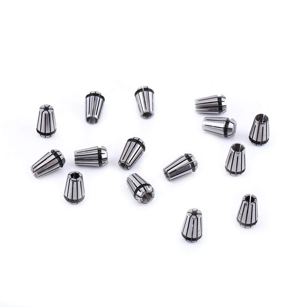 Pinces De Serrage ER11, 15 Pcs ER11 CNC Collet Pinces à Ressort ER11 CNC Fraisage Tour Mandrin Outil