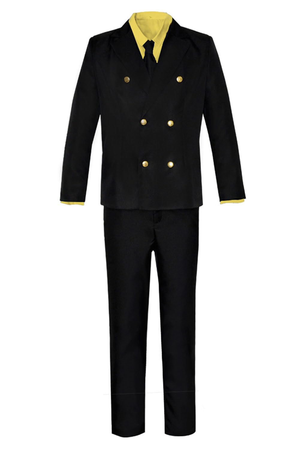 VerycosMens Cosplay Suit Anime Chef Shirts Uniform Button Lapel Red Outfit with Tie Halloween Costume