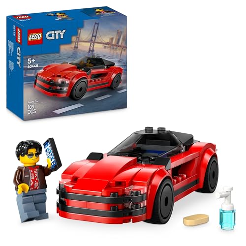 LEGO City Auto Sportiva Rossa - Macchina Giocattolo da Corsa, Giochi Educativi per Bambini e Bambine da 5 Anni in su -...